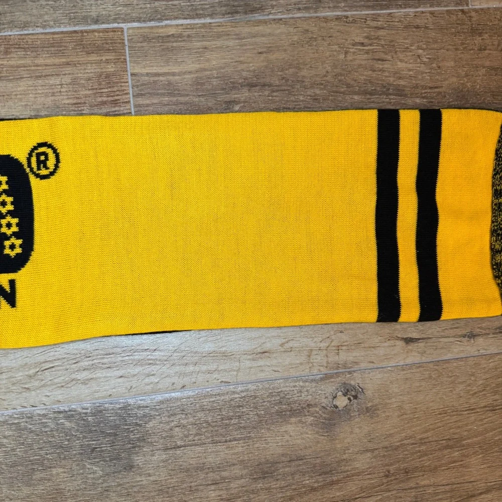 Interamerican Foods Corporation Yellow Black‎ Logo Scarf Fringe
